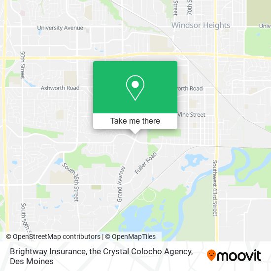 Brightway Insurance, the Crystal Colocho Agency map