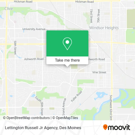 Lettington Russell Jr Agency map