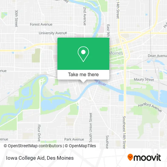 Iowa College Aid map