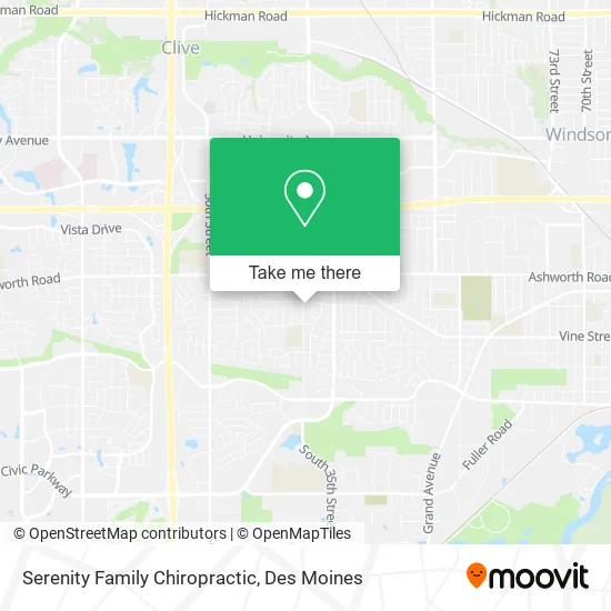 Serenity Family Chiropractic map