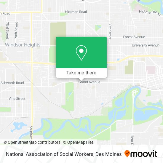 National Association of Social Workers map
