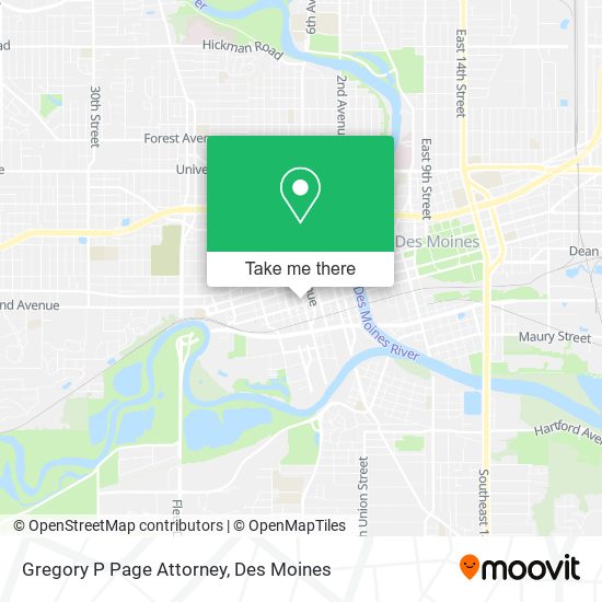 Gregory P Page Attorney map