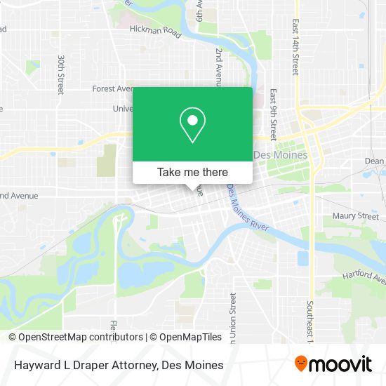 Hayward L Draper Attorney map