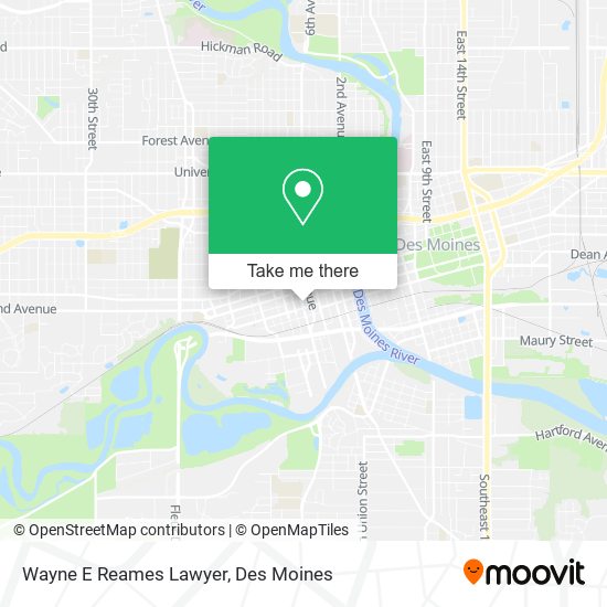 Wayne E Reames Lawyer map