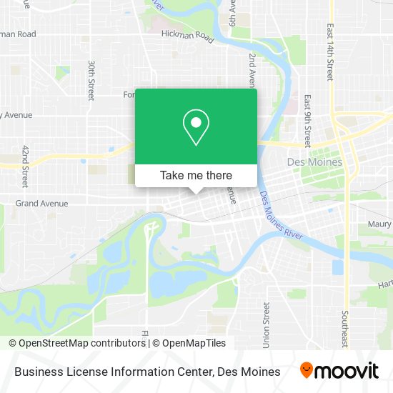 Business License Information Center map