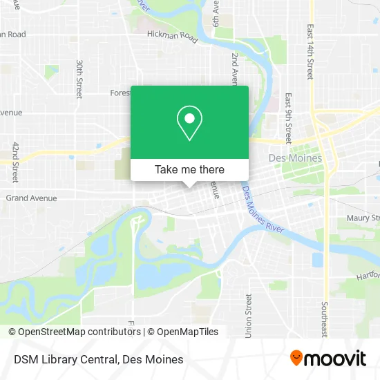 DSM Library Central map