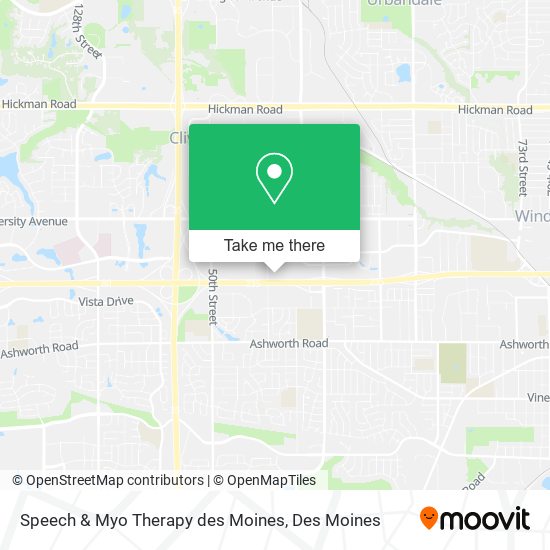 Mapa de Speech & Myo Therapy des Moines