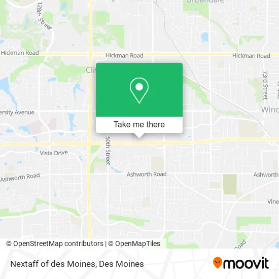 Nextaff of des Moines map