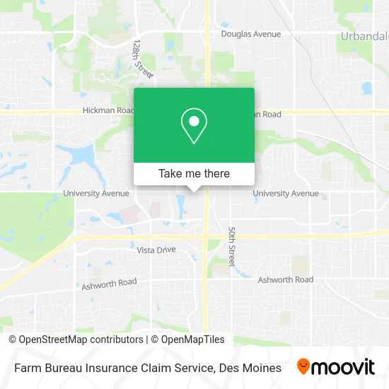 Farm Bureau Insurance Claim Service map