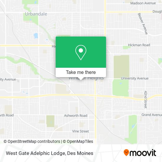 West Gate Adelphic Lodge map