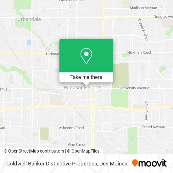 Coldwell Banker Distinctive Properties map