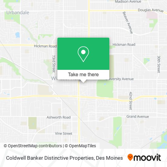 Coldwell Banker Distinctive Properties map