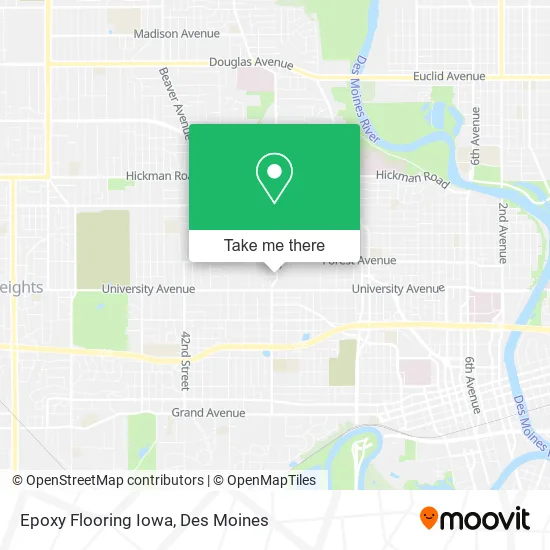 Mapa de Epoxy Flooring Iowa