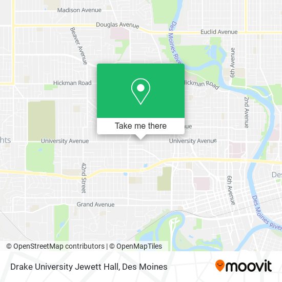 Mapa de Drake University Jewett Hall