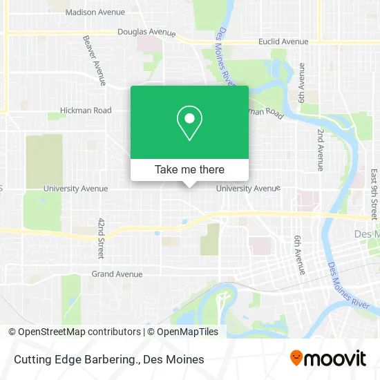 Mapa de Cutting Edge Barbering.
