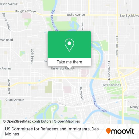 US Committee for Refugees and Immigrants map