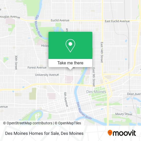 Des Moines Homes for Sale map