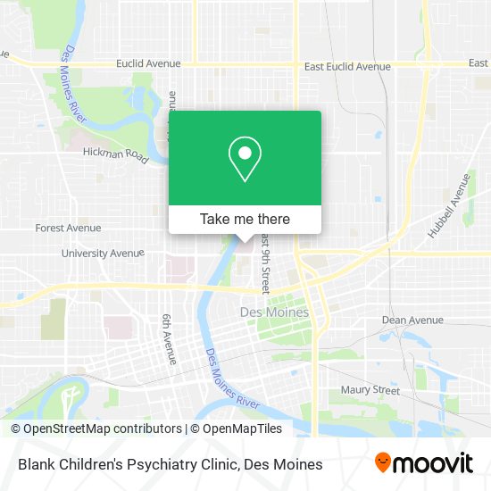 Blank Children's Psychiatry Clinic map