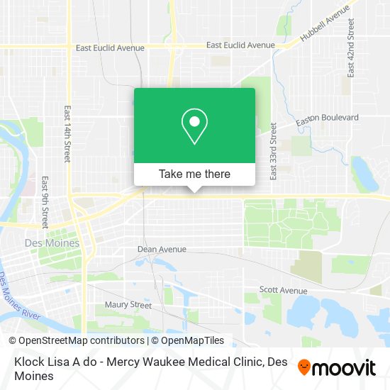Klock Lisa A do - Mercy Waukee Medical Clinic map