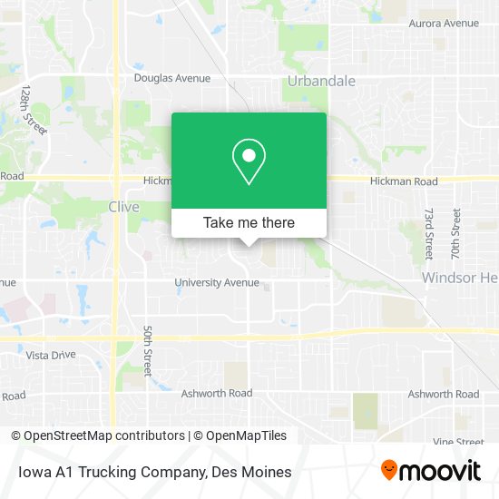 Mapa de Iowa A1 Trucking Company