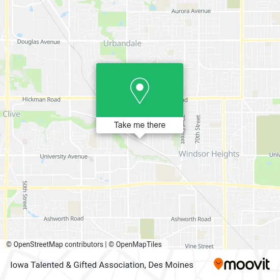 Iowa Talented & Gifted Association map
