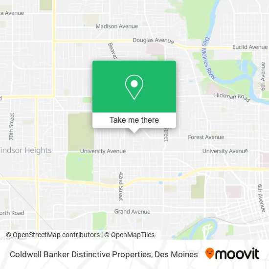 Coldwell Banker Distinctive Properties map