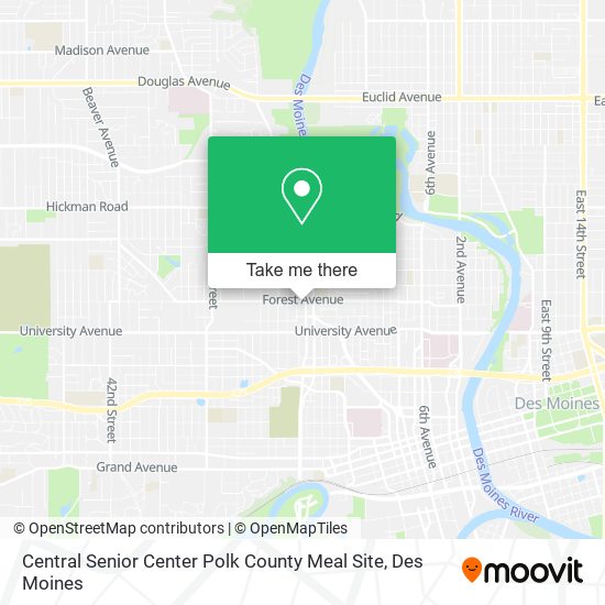 Central Senior Center Polk County Meal Site map