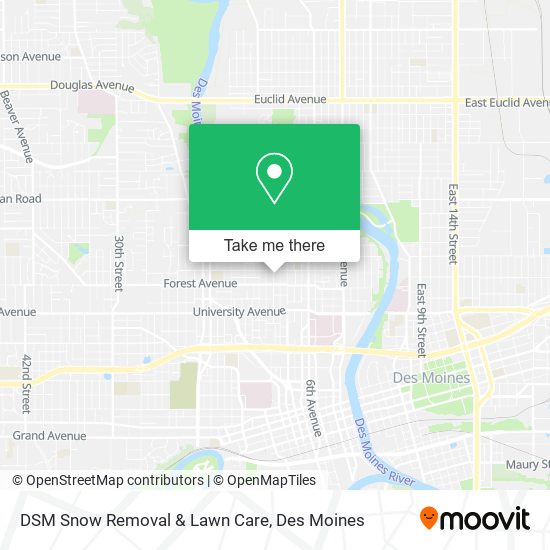 DSM Snow Removal & Lawn Care map