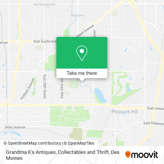 Grandma K's Antiques, Collectables and Thrift map