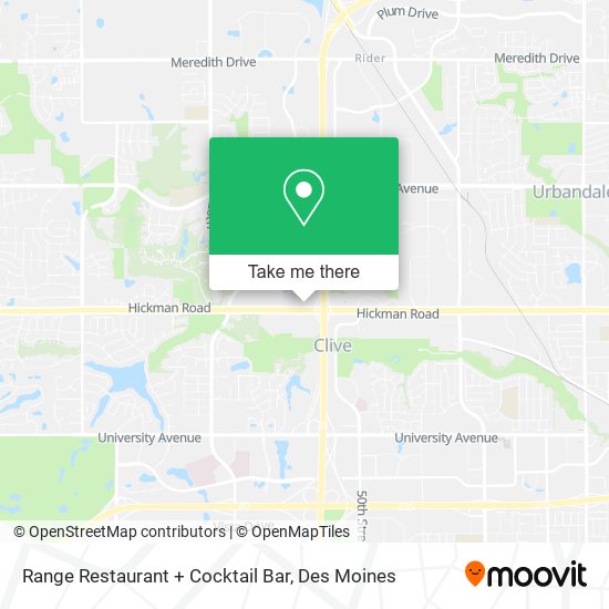 Range Restaurant + Cocktail Bar map