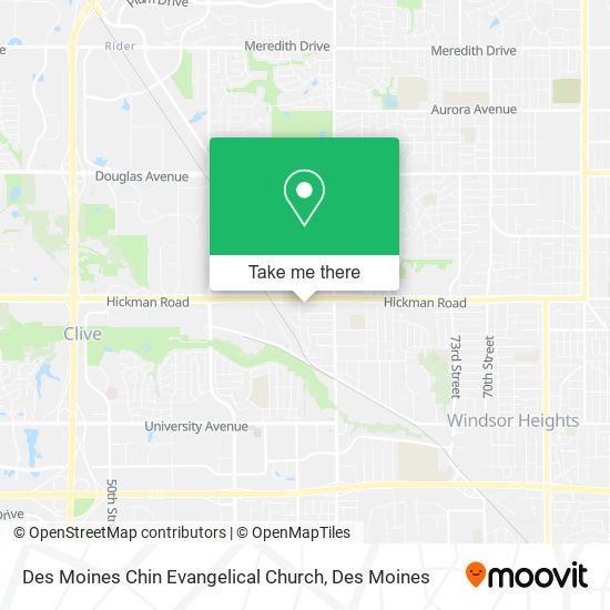 Des Moines Chin Evangelical Church map