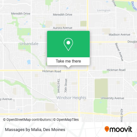 Massages by Malia map