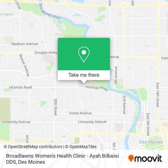 Broadlawns Women's Health Clinic - Ayah Bilbeisi DDS map