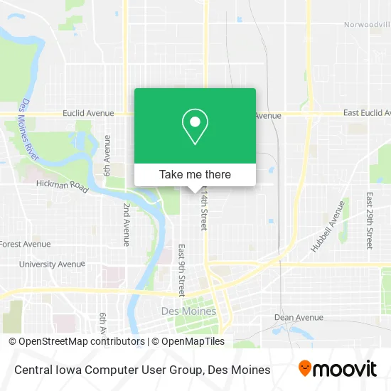 Central Iowa Computer User Group map
