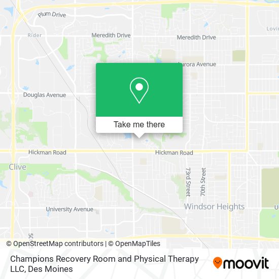 Champions Recovery Room and Physical Therapy LLC map