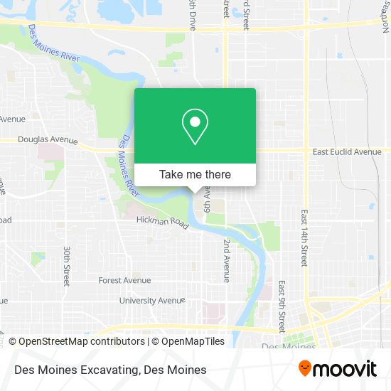 Des Moines Excavating map