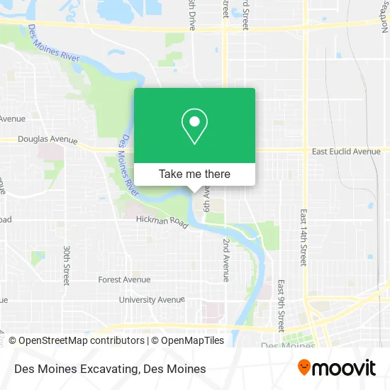 Des Moines Excavating map