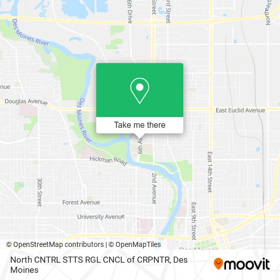 North CNTRL STTS RGL CNCL of CRPNTR map