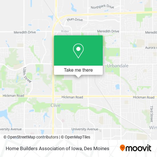 Home Builders Association of Iowa map