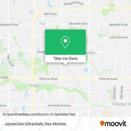 Jazzercise Urbandale map