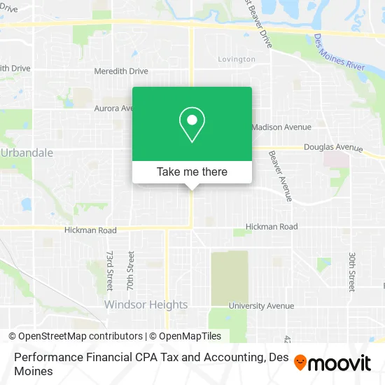 Performance Financial CPA Tax and Accounting map