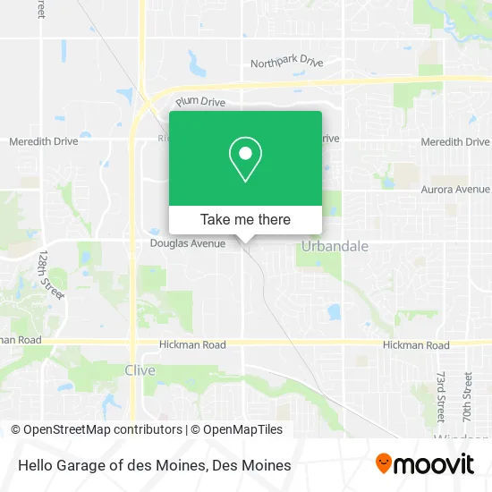Hello Garage of des Moines map