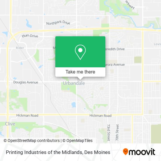 Printing Industries of the Midlands map