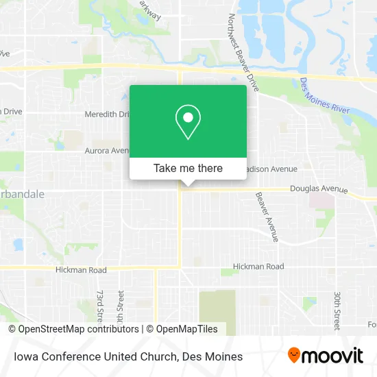 Iowa Conference United Church map