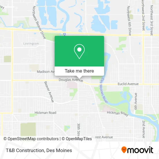 T&B Construction map