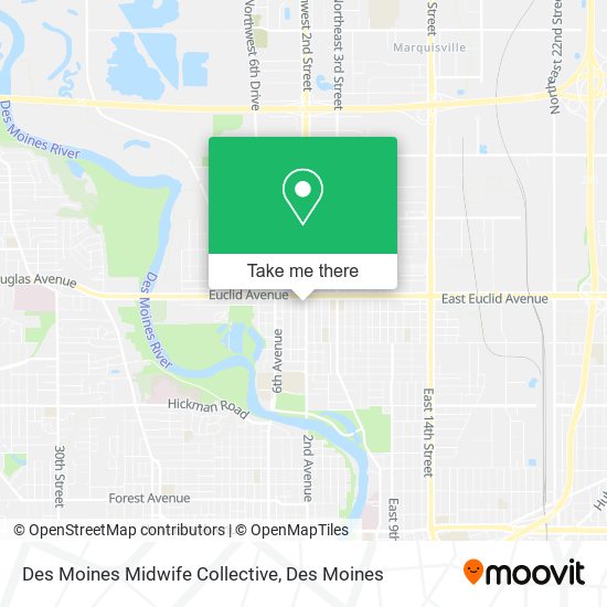 Des Moines Midwife Collective map