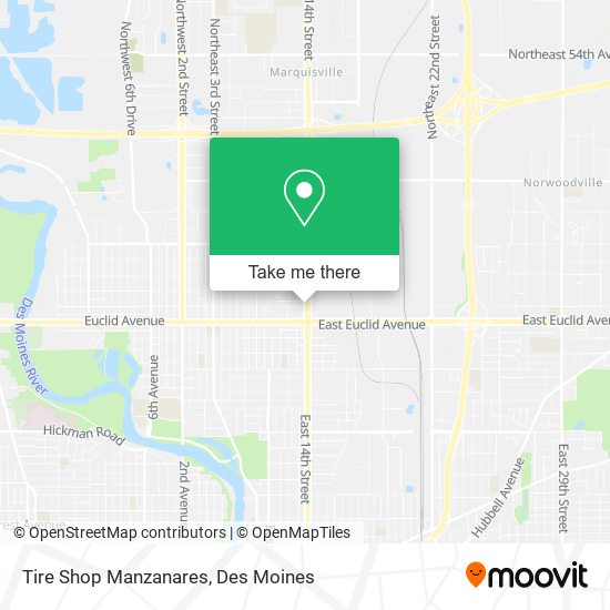Tire Shop Manzanares map