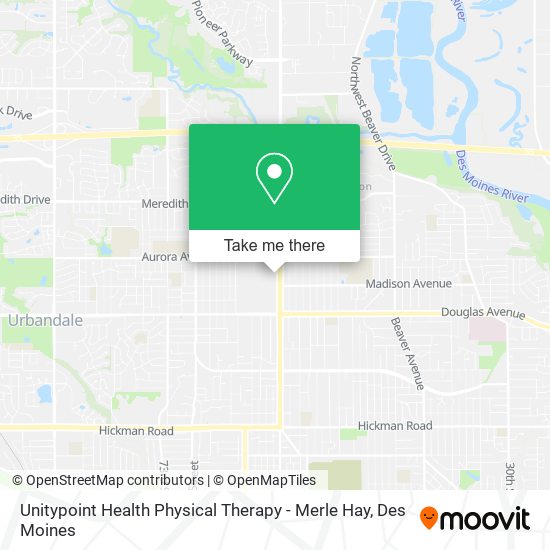 Unitypoint Health Physical Therapy - Merle Hay map