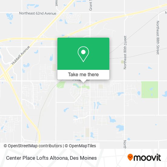 Mapa de Center Place Lofts Altoona
