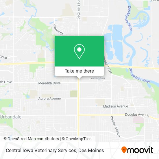 Central Iowa Veterinary Services map
